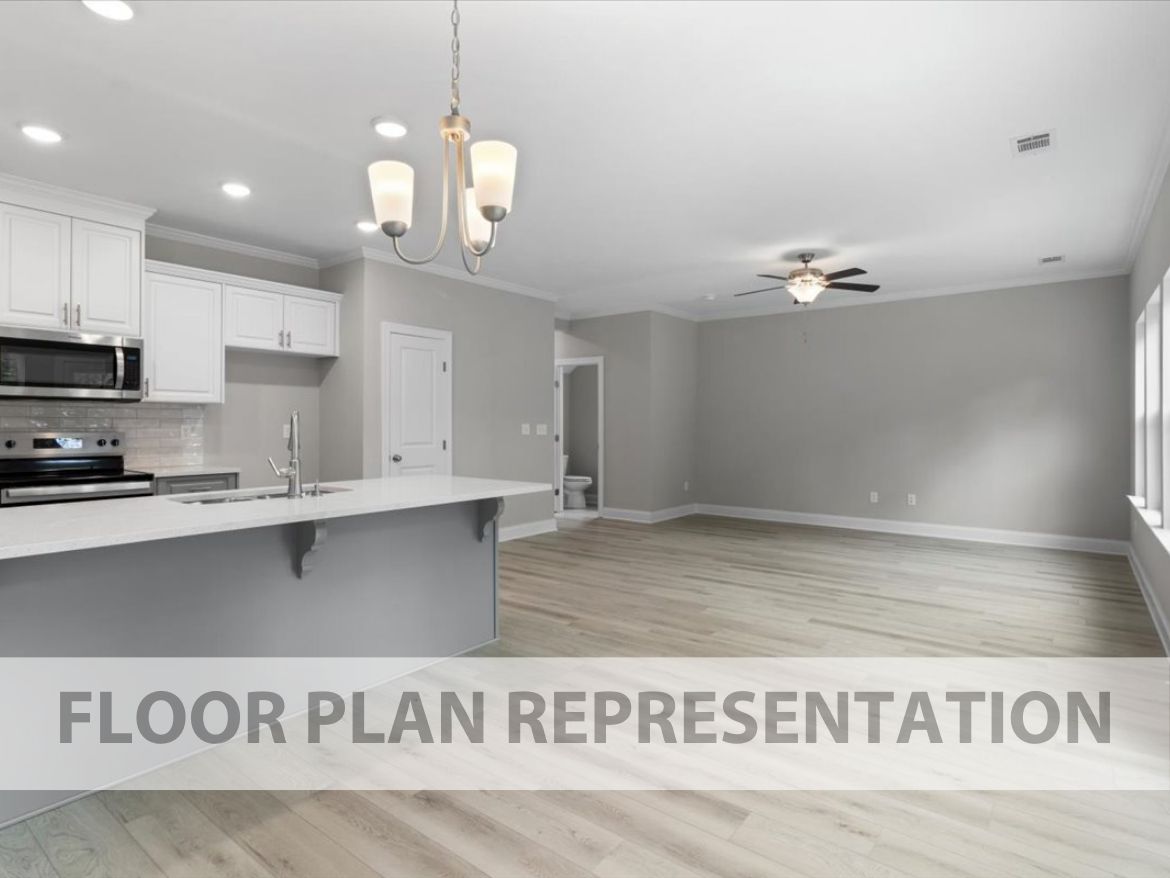 The 1684 Plan Living Room | Functional & Maximized Space designed by Ivey Homes