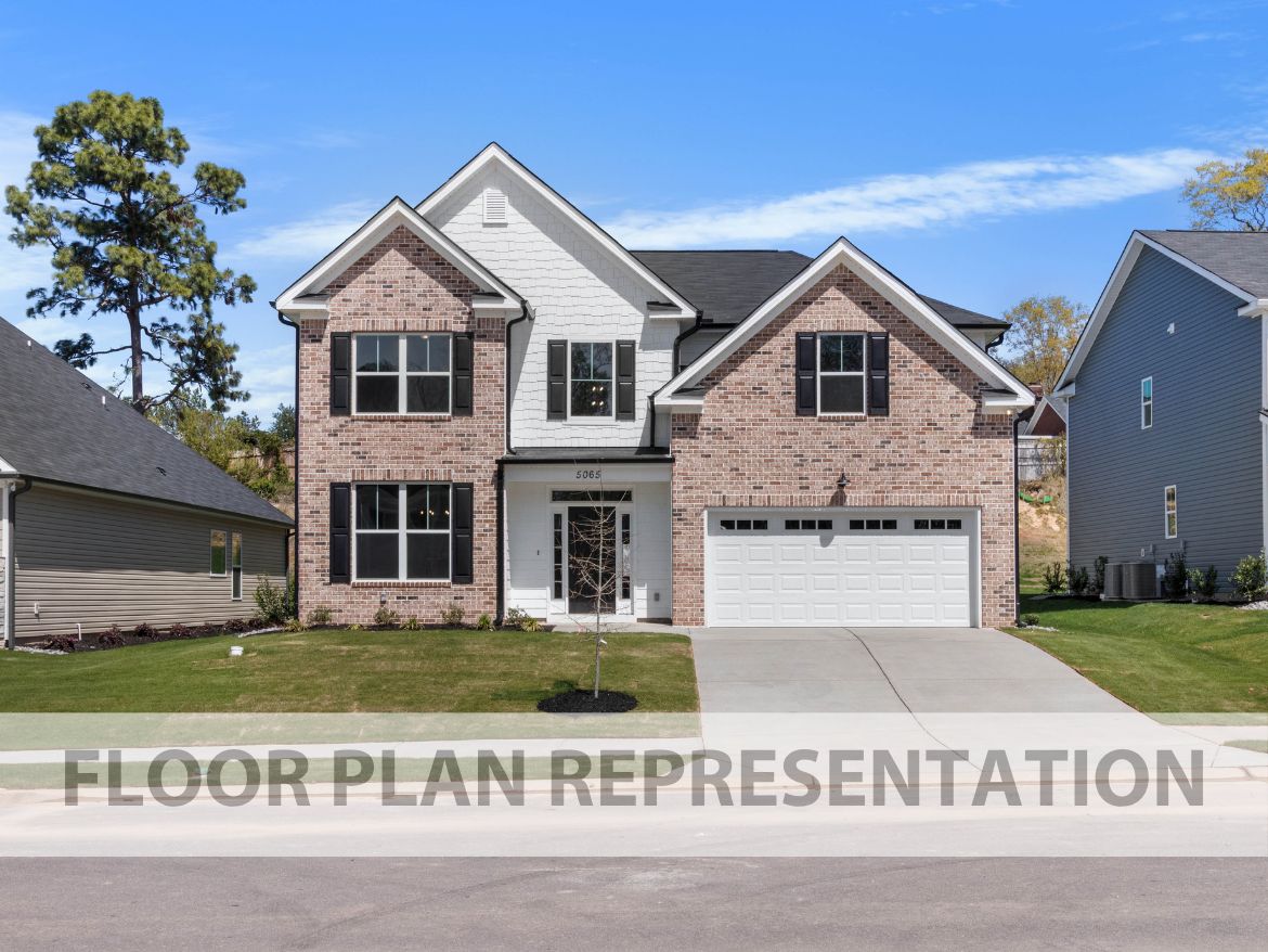 Front Exterior Floor Plan Representation | The Kingsland II Plan by Ivey Homes Elevation A
