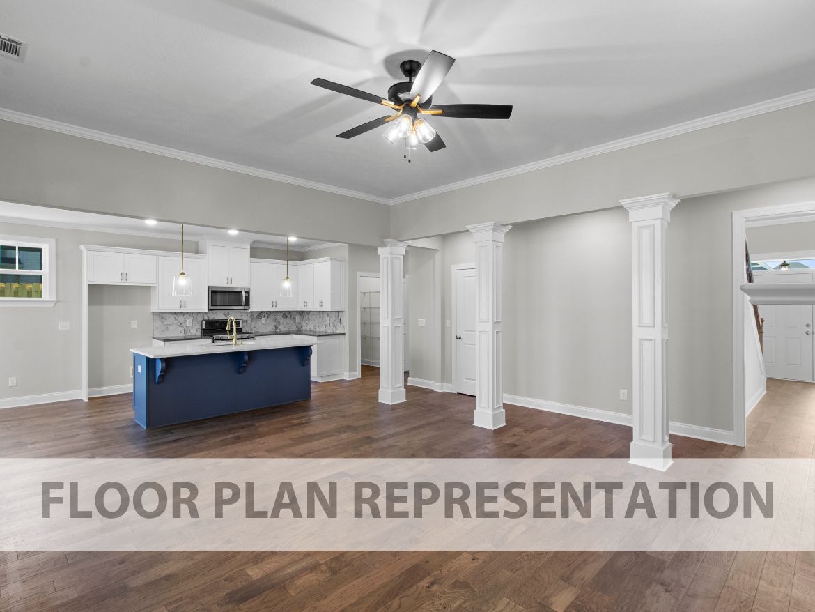 Family Room to Kitchen | Townsend II Plan by Ivey Homes