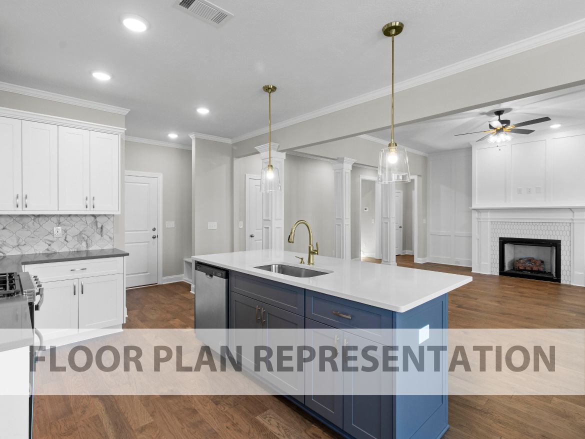 Kitchen to Family Room | Townsend II Plan by Ivey Homes