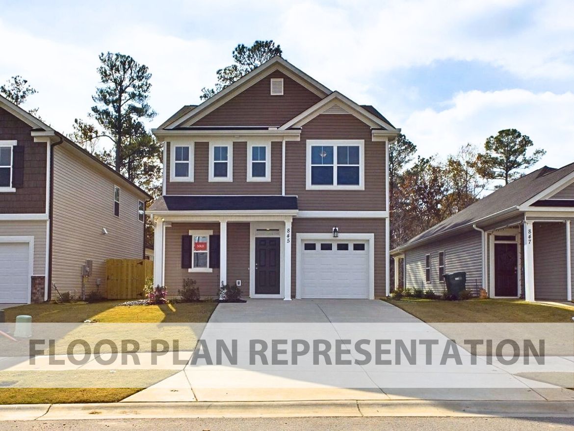 Front Exterior Elevation A | 1580 Plan by Ivey Homes