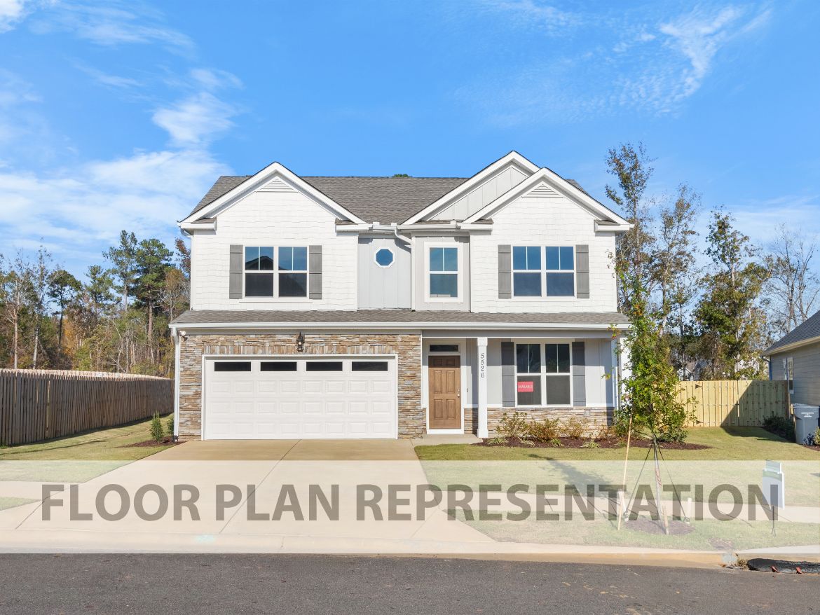 Front Exterior | Bradford II Plan Elevation A by Ivey Homes