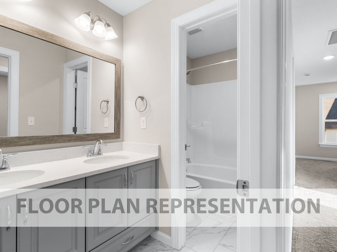 Secondary Bathroom | Bradford II Plan by Ivey Homes