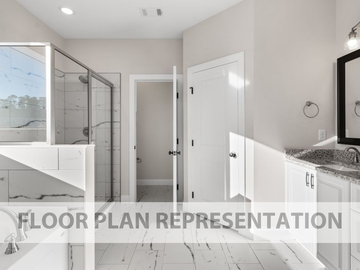 Primary Bathroom | Glendale Plan by Ivey Homes