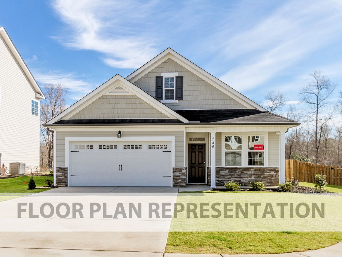 Front Exterior Elevation B | 1714 Plan by Ivey Homes