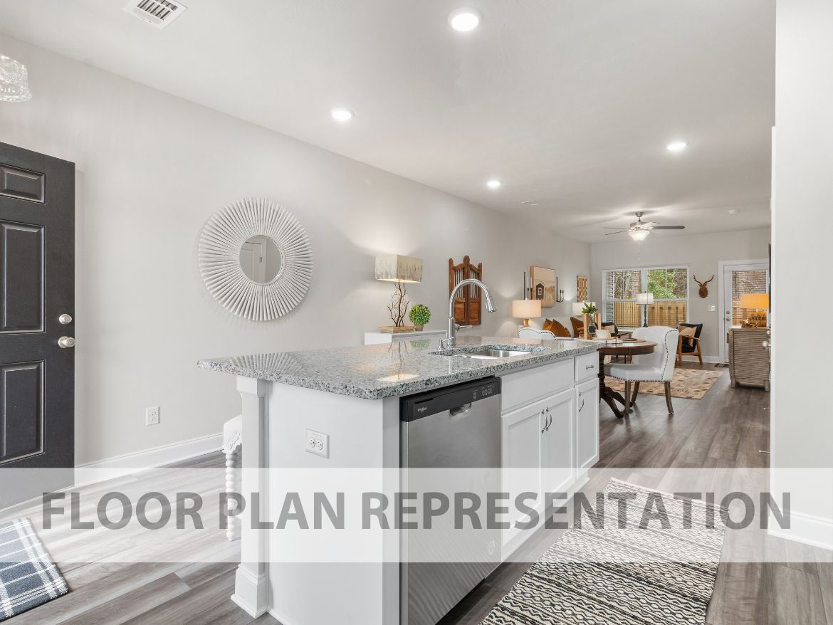 Athens Plan Kitchen to Living Room | Ivey Homes