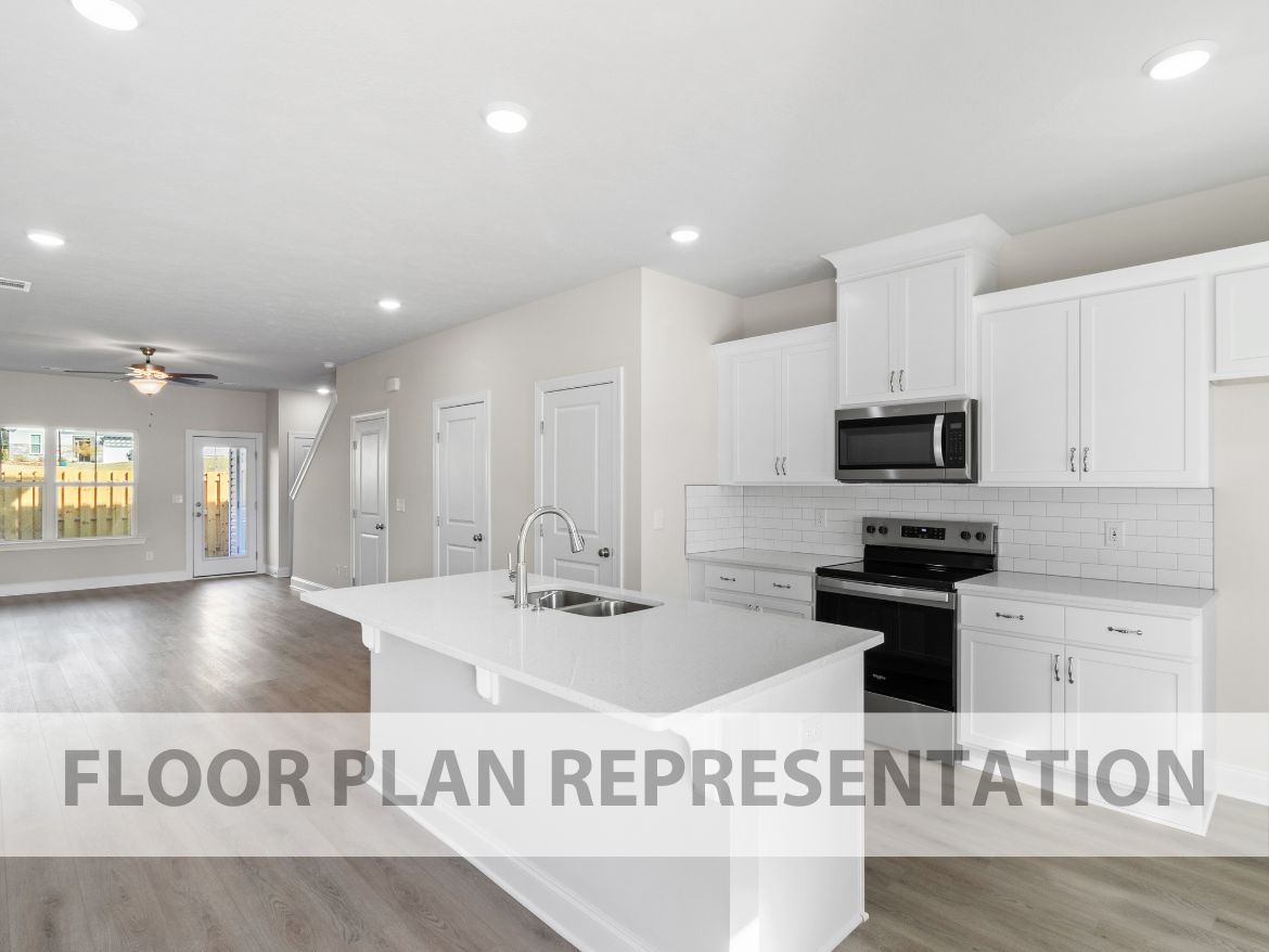 Athens Plan Kitchen and Living Room | Ivey Homes
