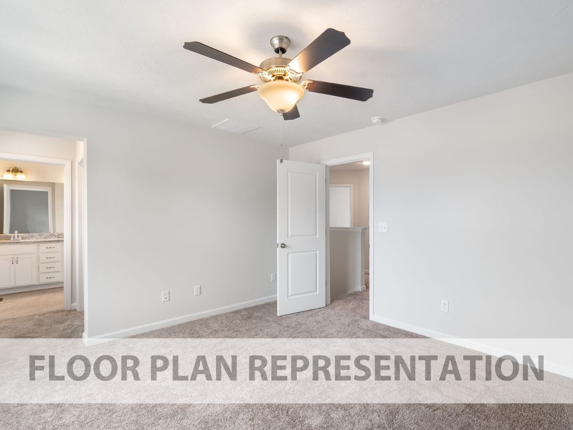 Athens 3 Bedroom Plan Primary Bedroom | Ivey Homes