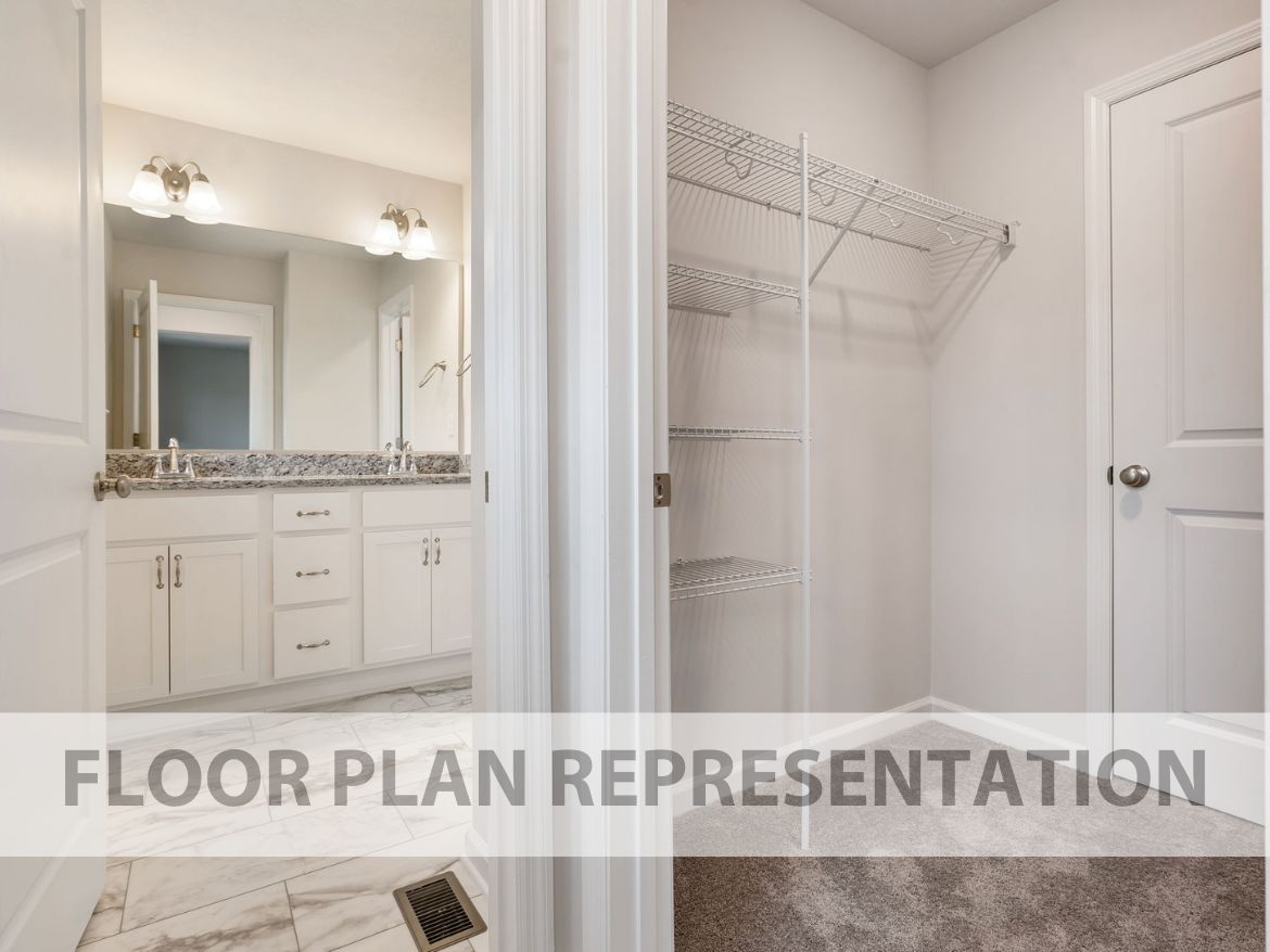 Athens 3 Bedroom Plan Primary Bath and Walk-In Closet | Ivey Homes