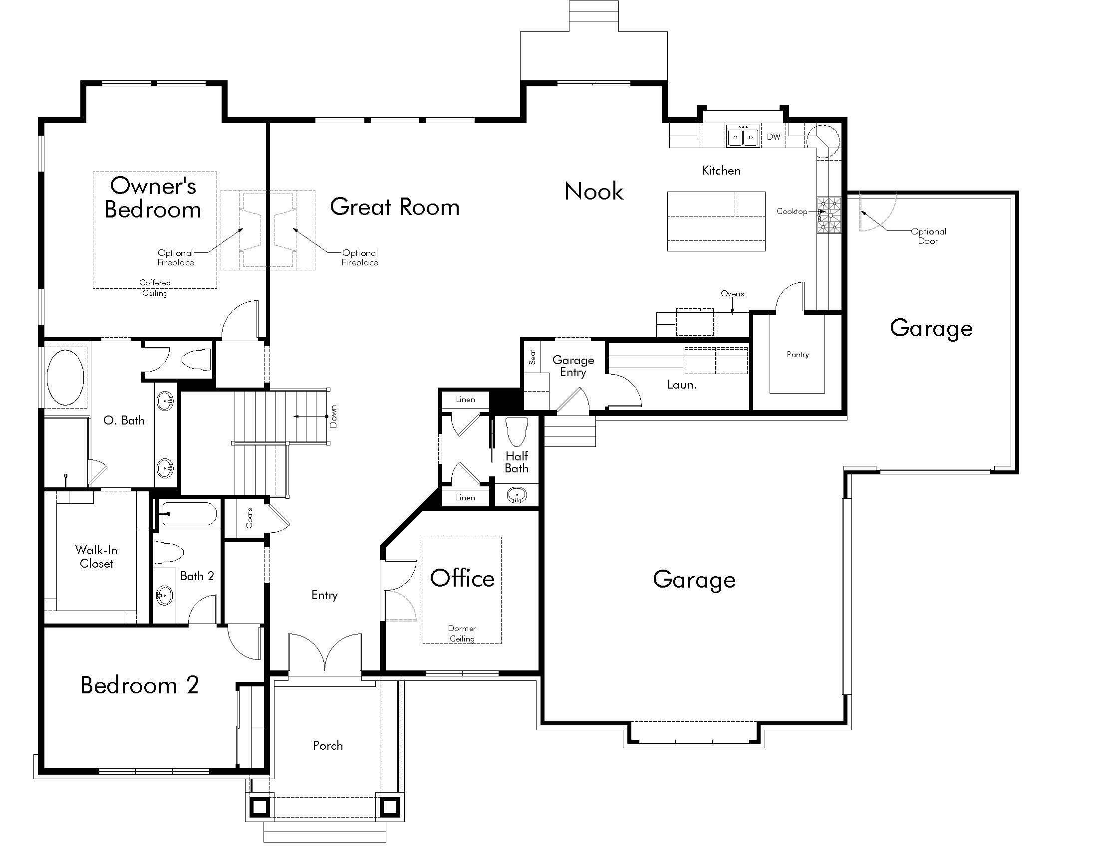 Oakmont Traditional floor plan