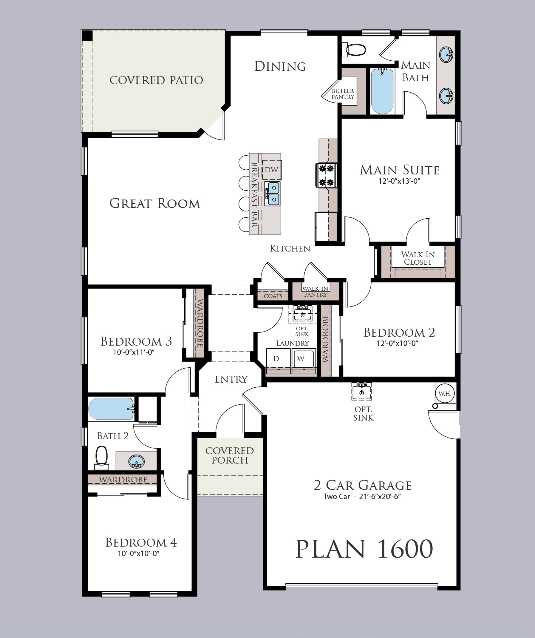 4 Bedroom, 2 Bath, 2 Car Garage