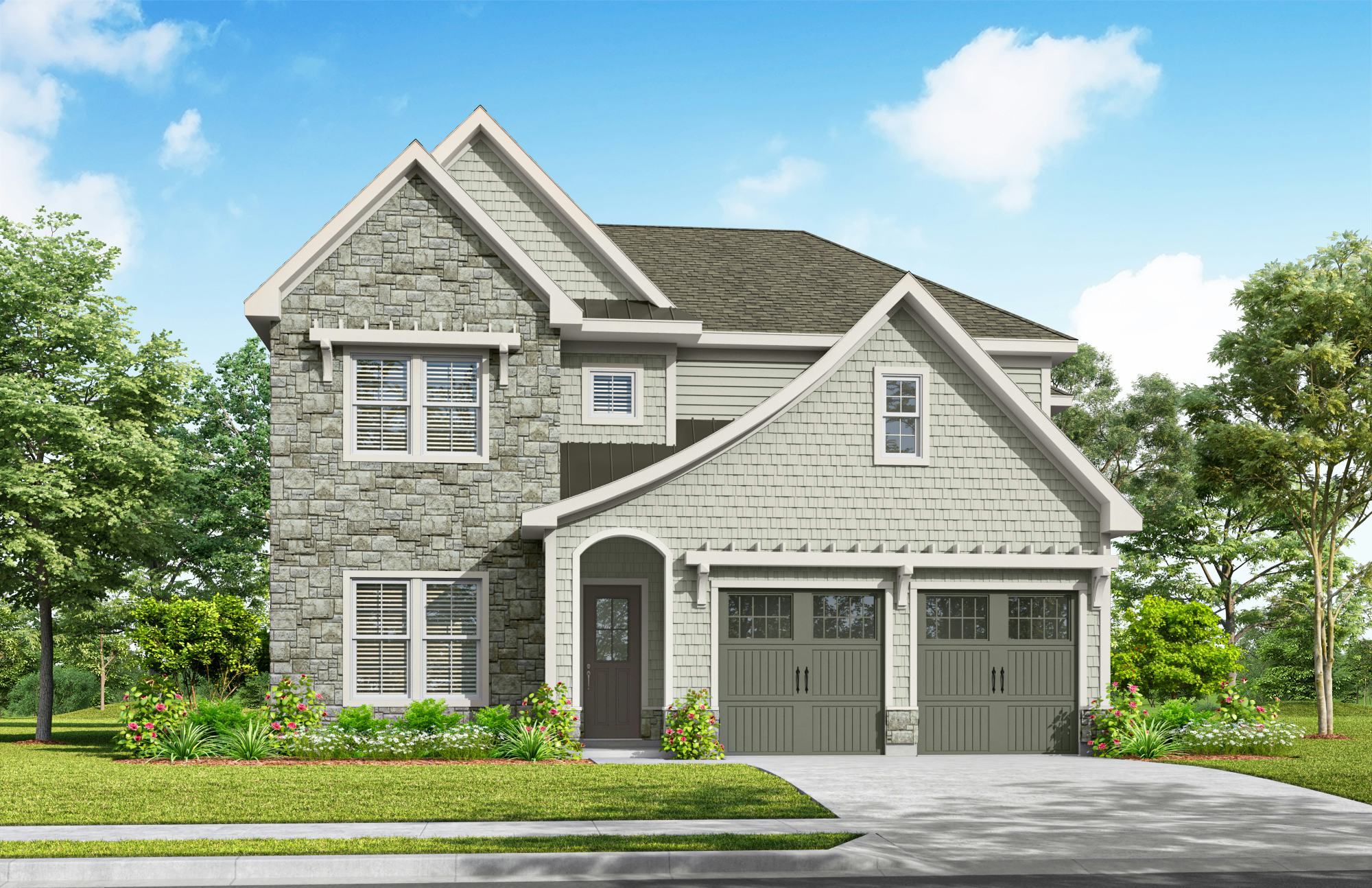 Belmont Southern Cottage Available in Brick or Stone