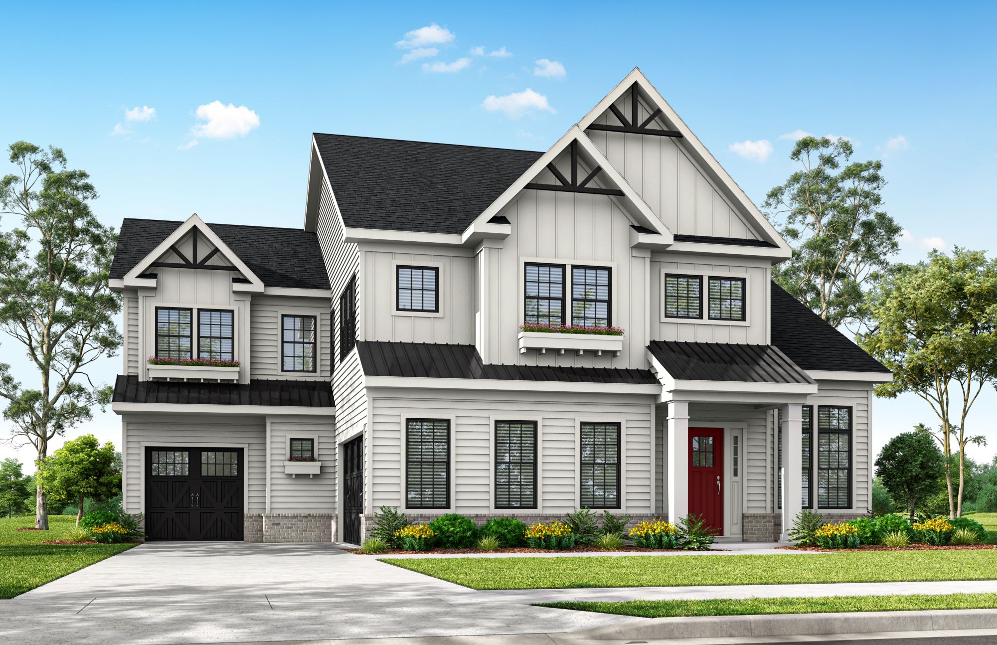 Huntingdon Farmhouse Available in Brick or Stone
