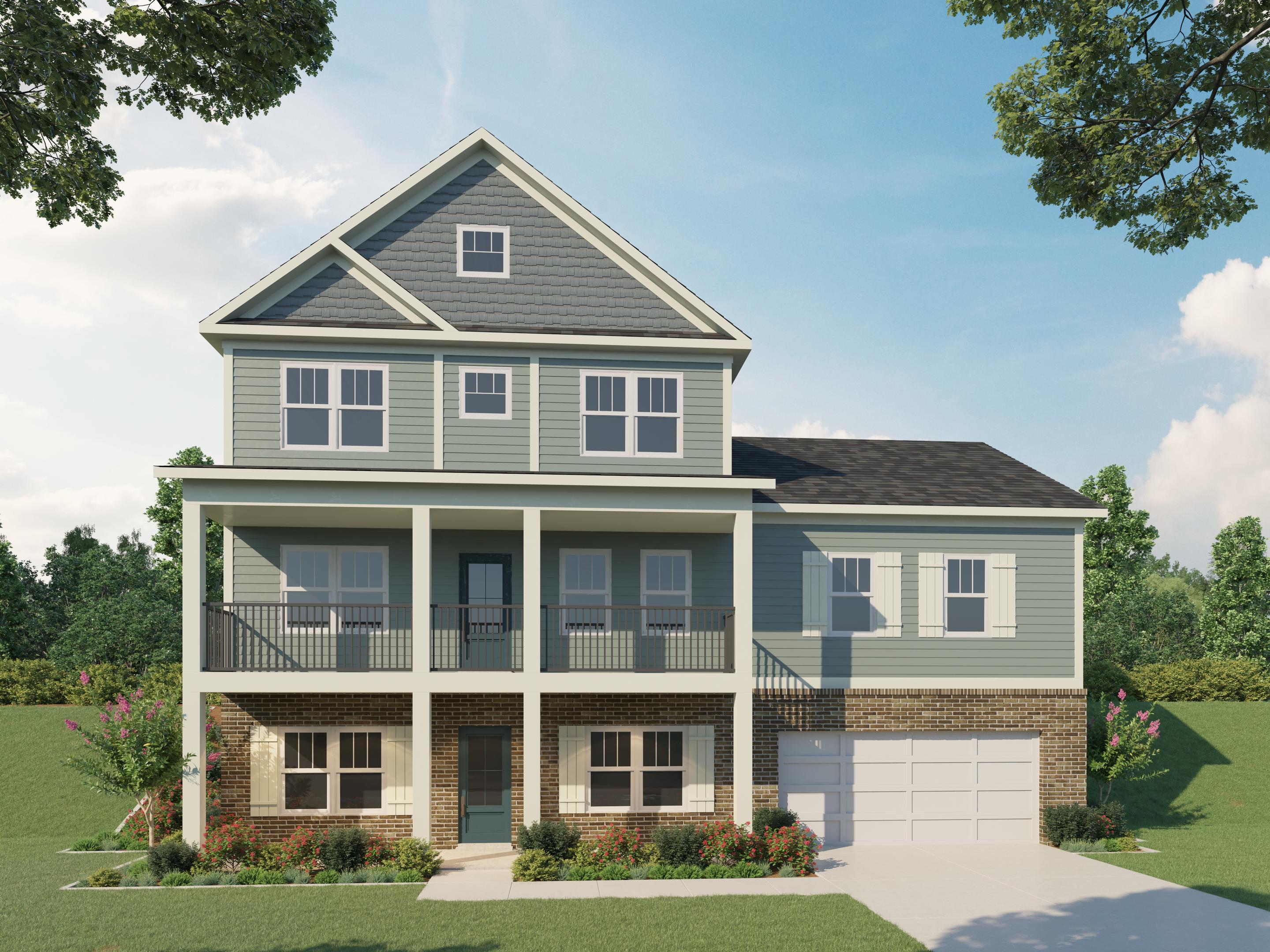 C - w/ Optional Upper Level - 2 Car Garage