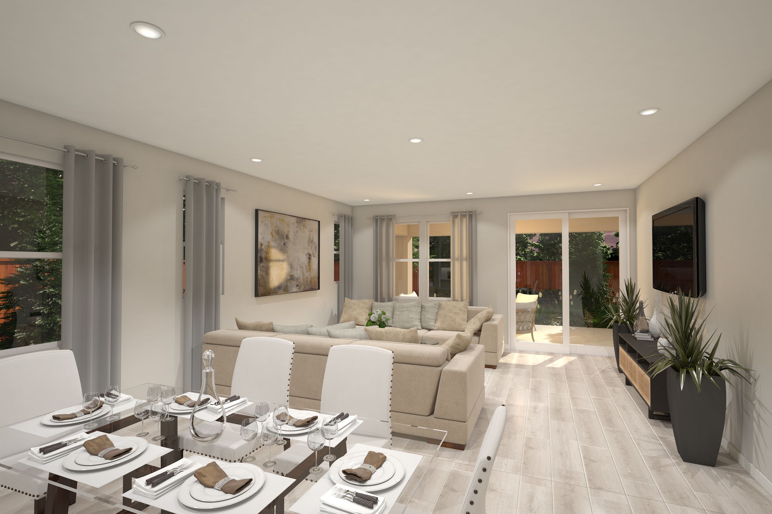 The Marigold | Great Room + Dining Room