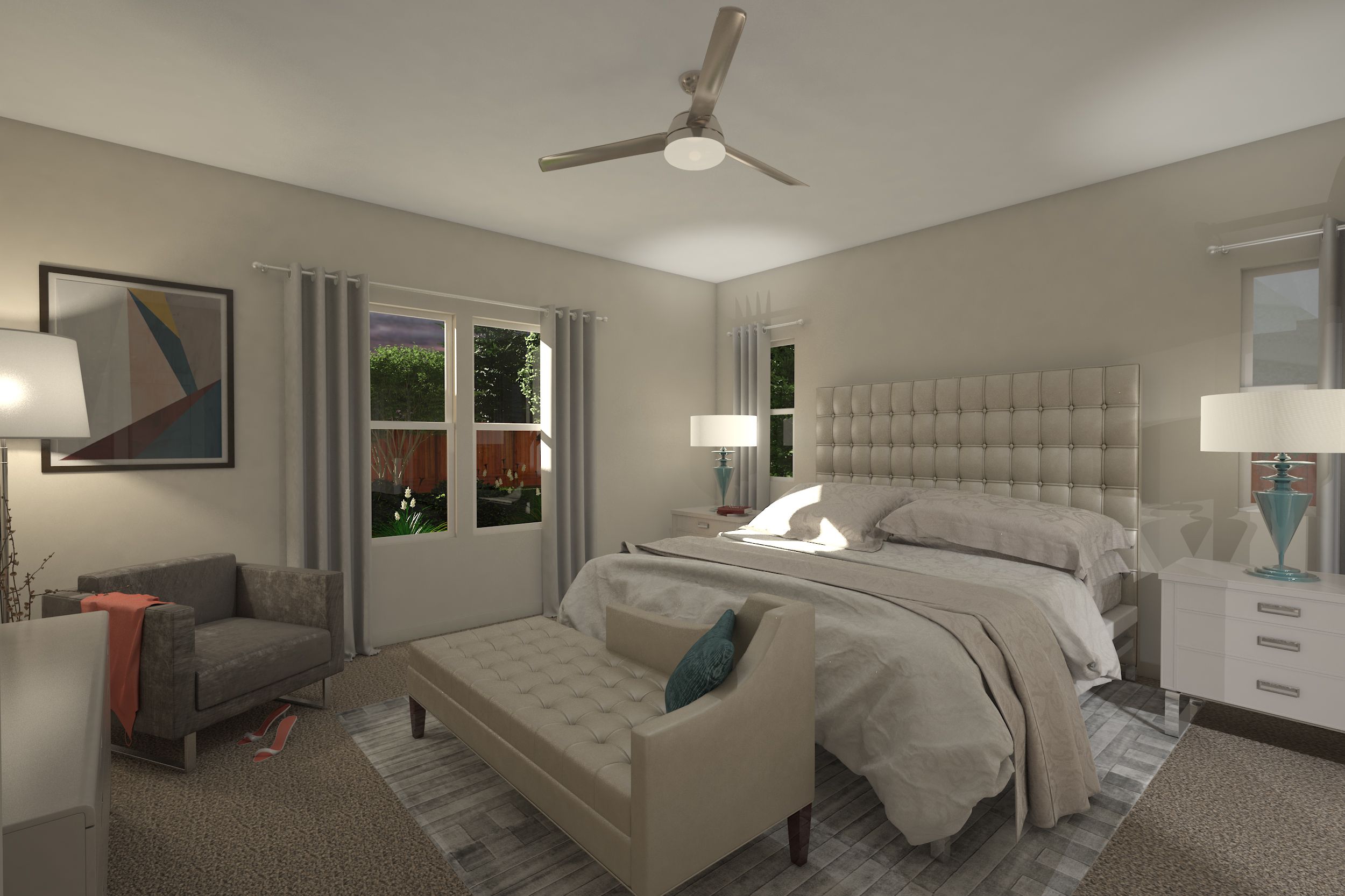 The Violet | Primary Bedroom