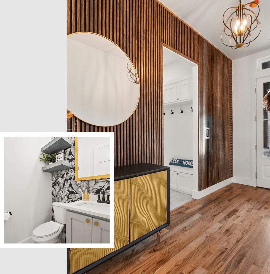 Entryway and the mud room