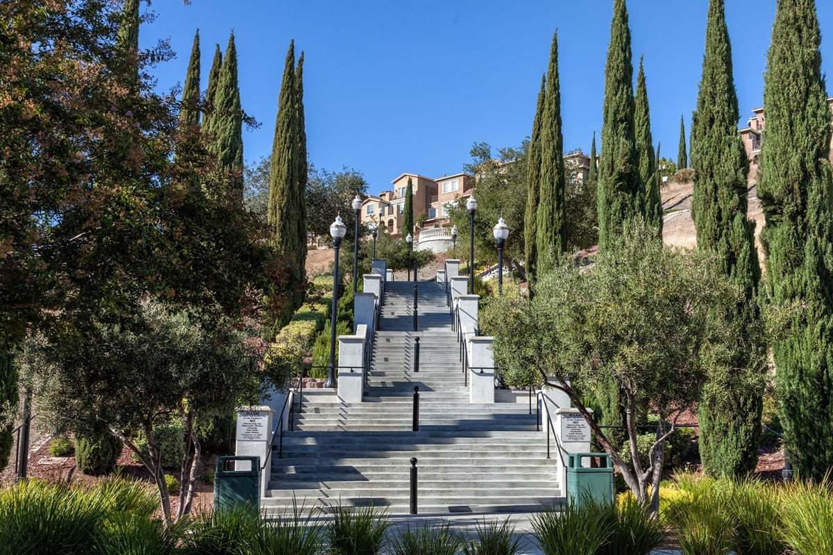 The Grand Staircase, ideal for exercise and scenic hilltop views