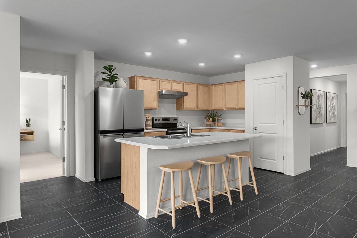Plan 1356 Modeled - Kitchen