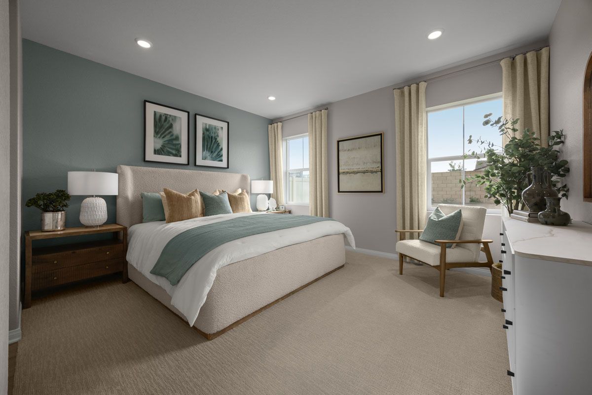 Plan 1539 Modeled - Primary bedroom