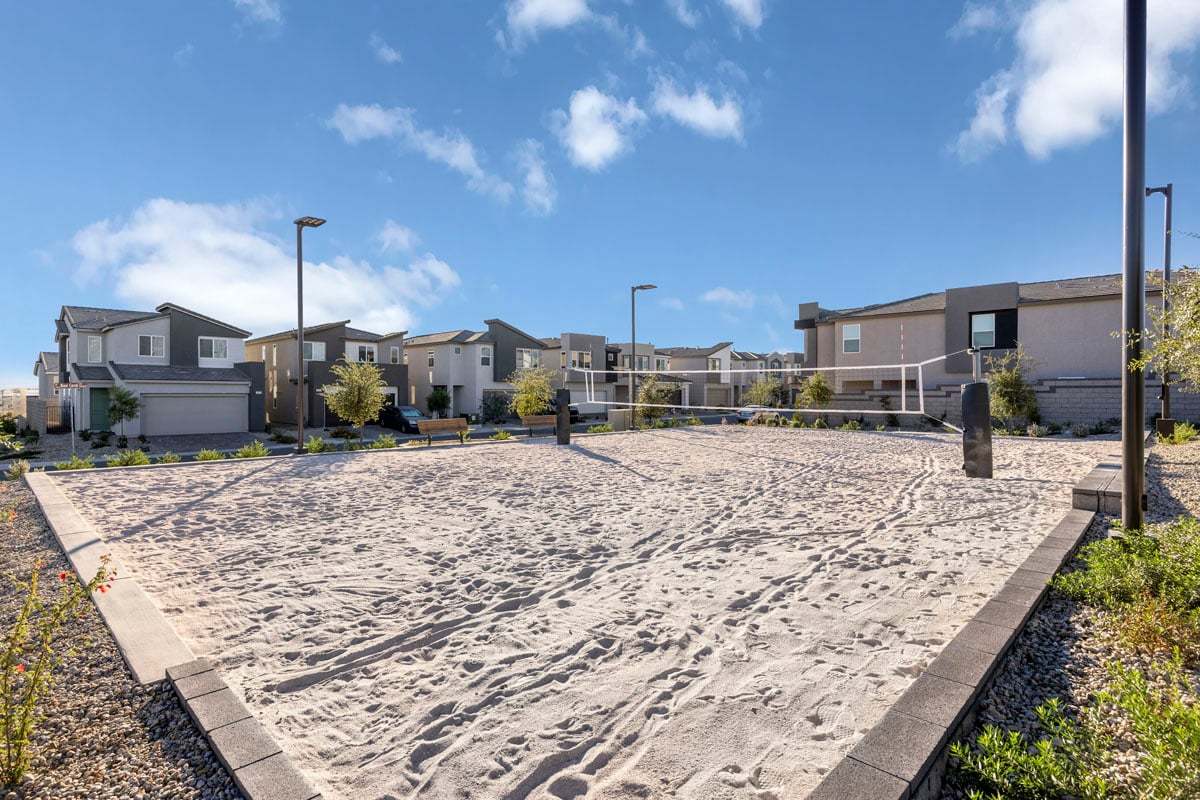 Community sand volleyball court