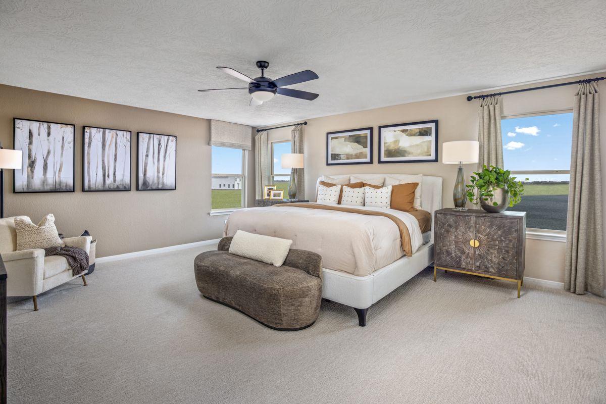 Plan 2444 Modeled - Primary bedroom