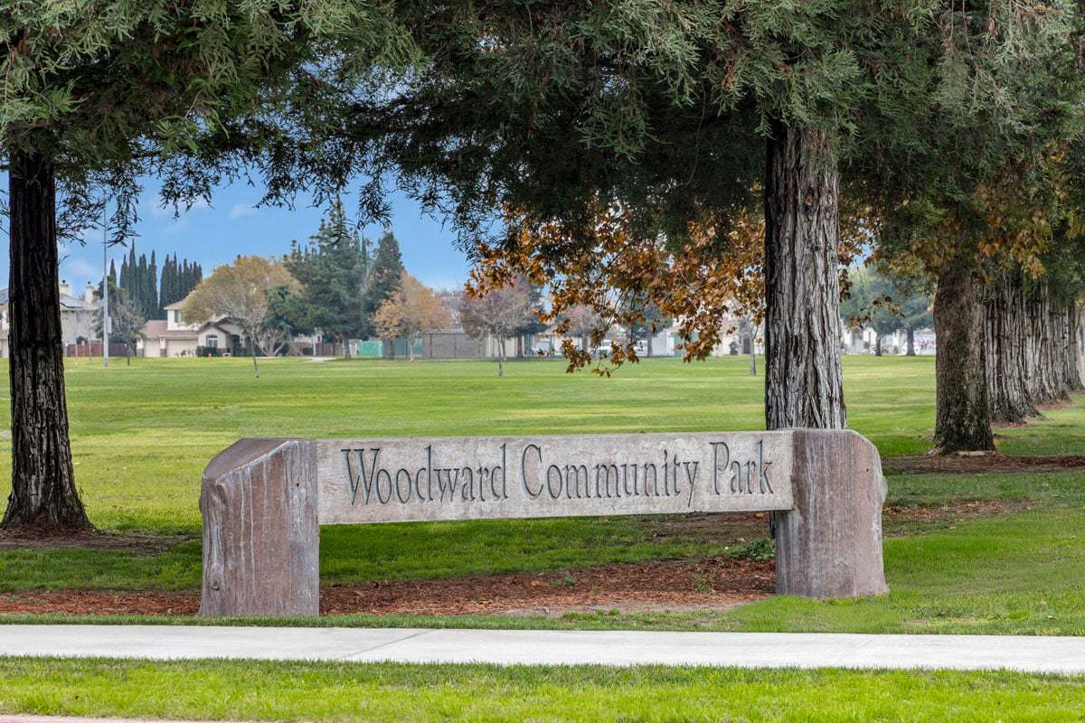 5-minute walk to outdoor sports fields, playgrounds and walking paths at Woodward Community Park