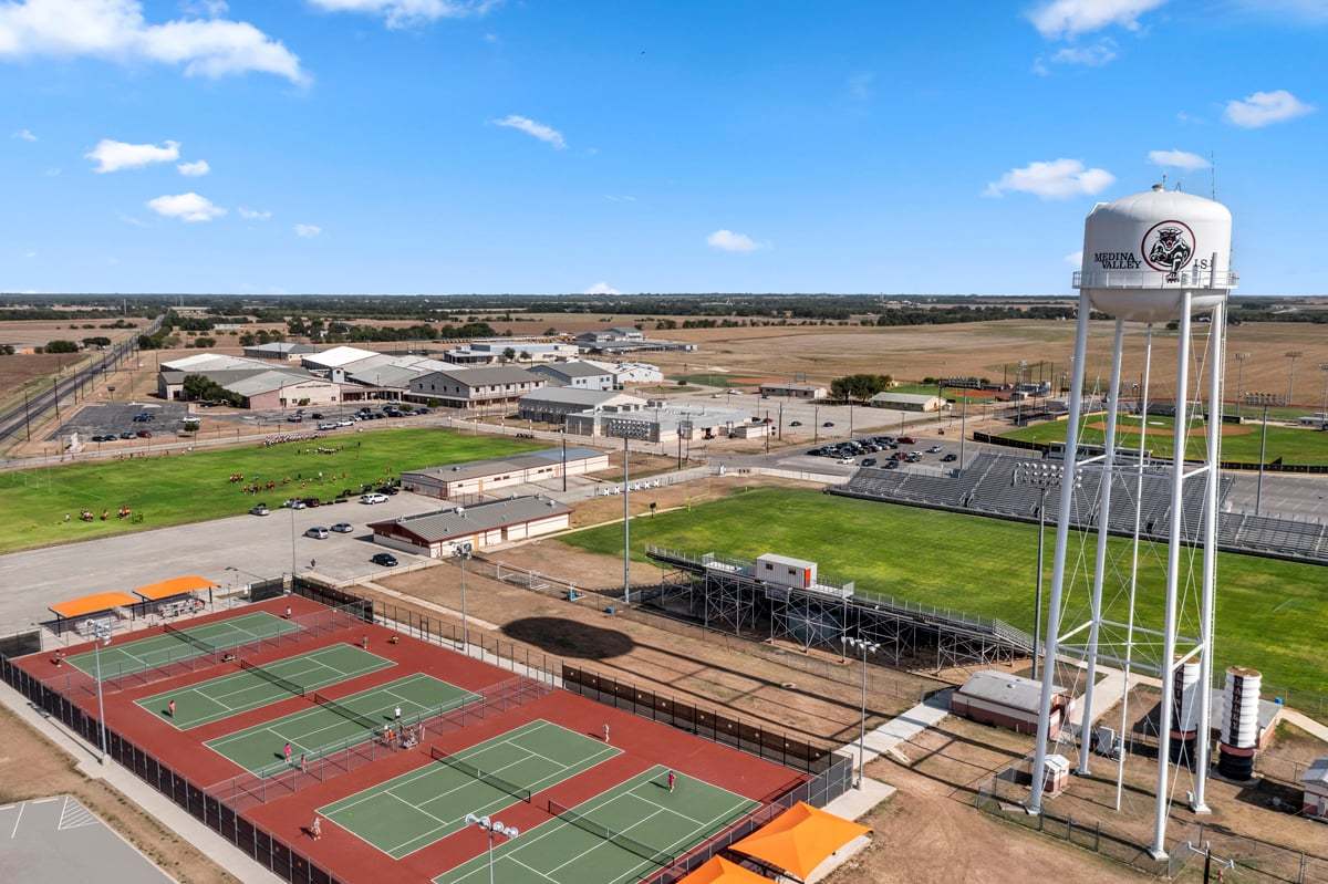 Just 12 minutes to Medina Valley High School