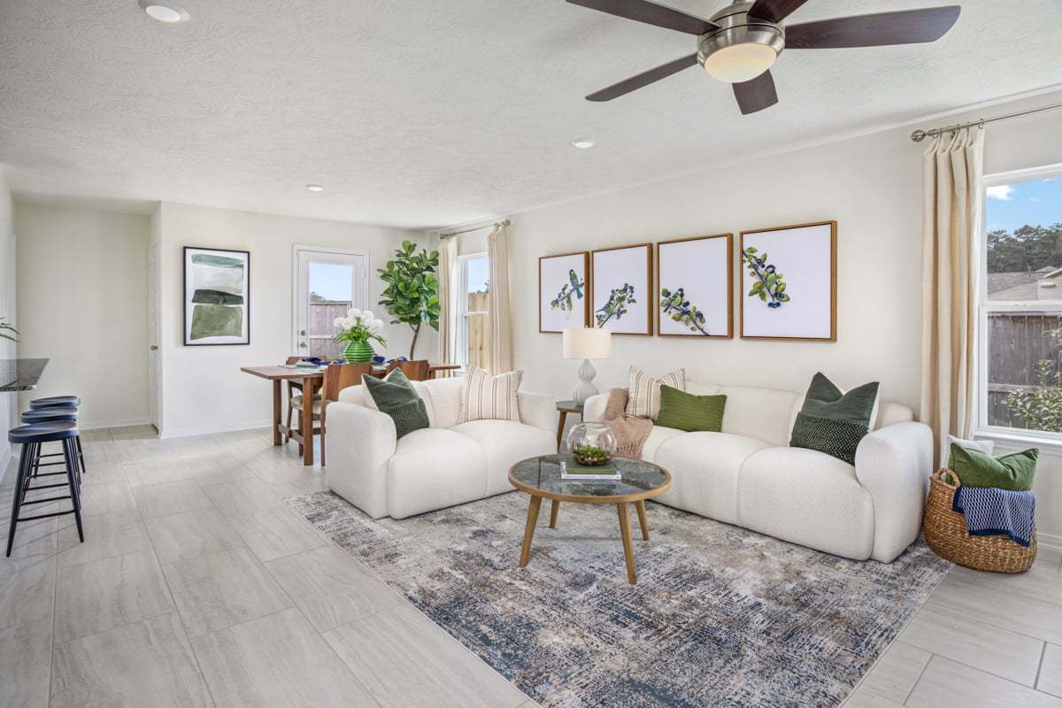 Plan 1360 Modeled - Great room