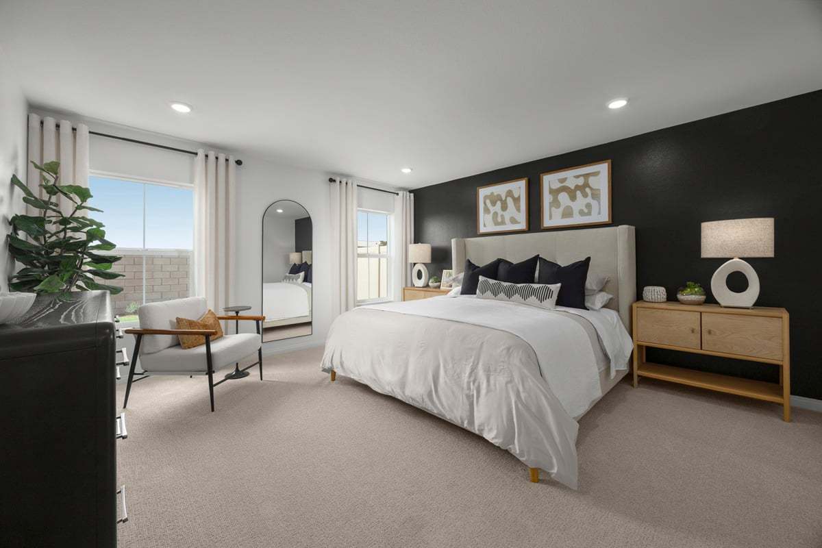 Plan 1742 Modeled - Primary bedroom