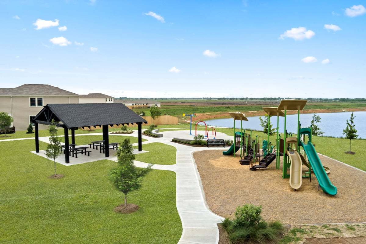 Community park with playground