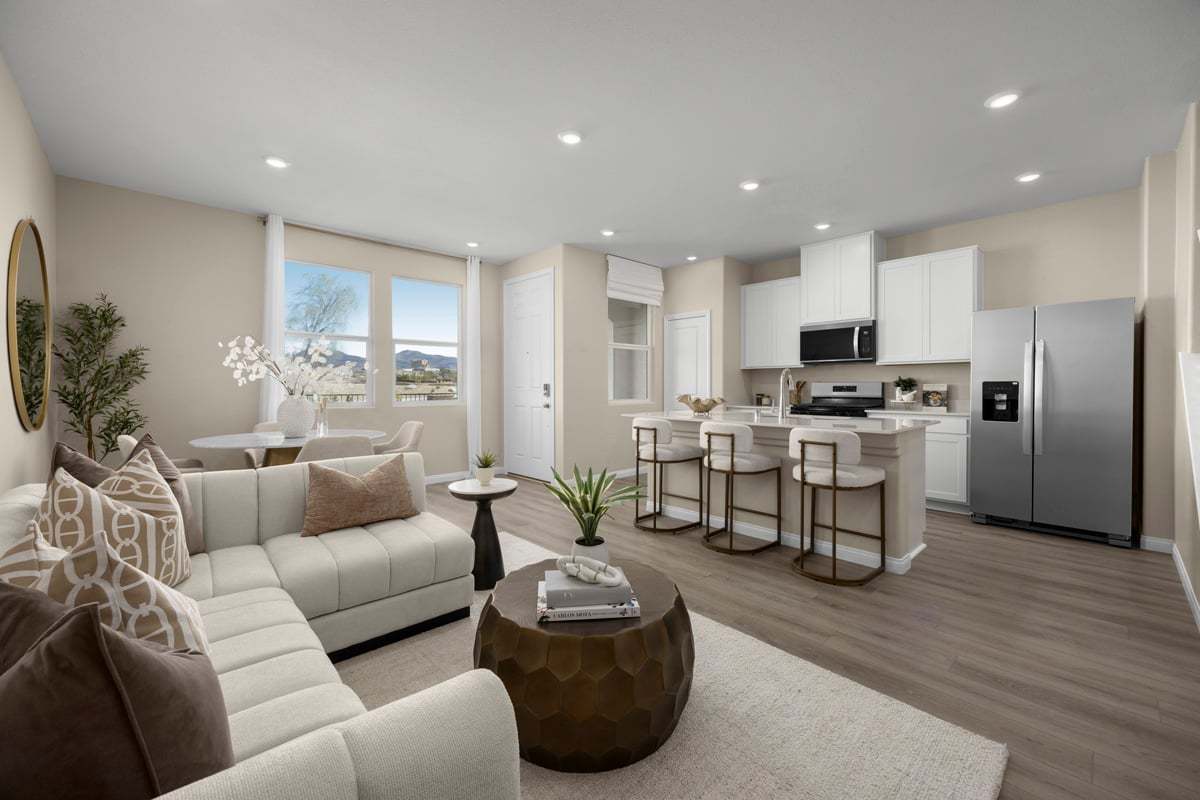 Plan 1396 Interior Unit Modeled - Great room