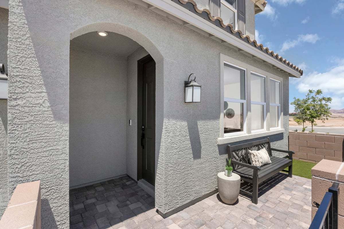 Plan 1612 End Unit Modeled - Front porch