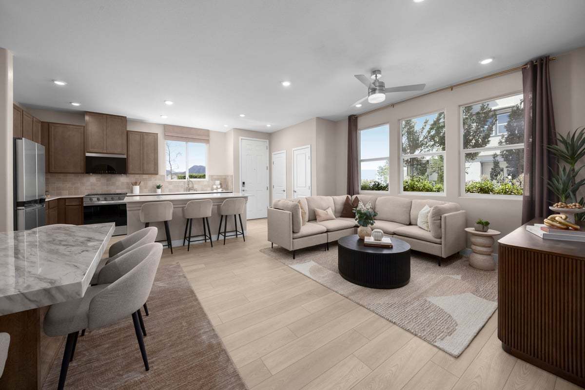 Plan 1657 End Unit Modeled - Great room