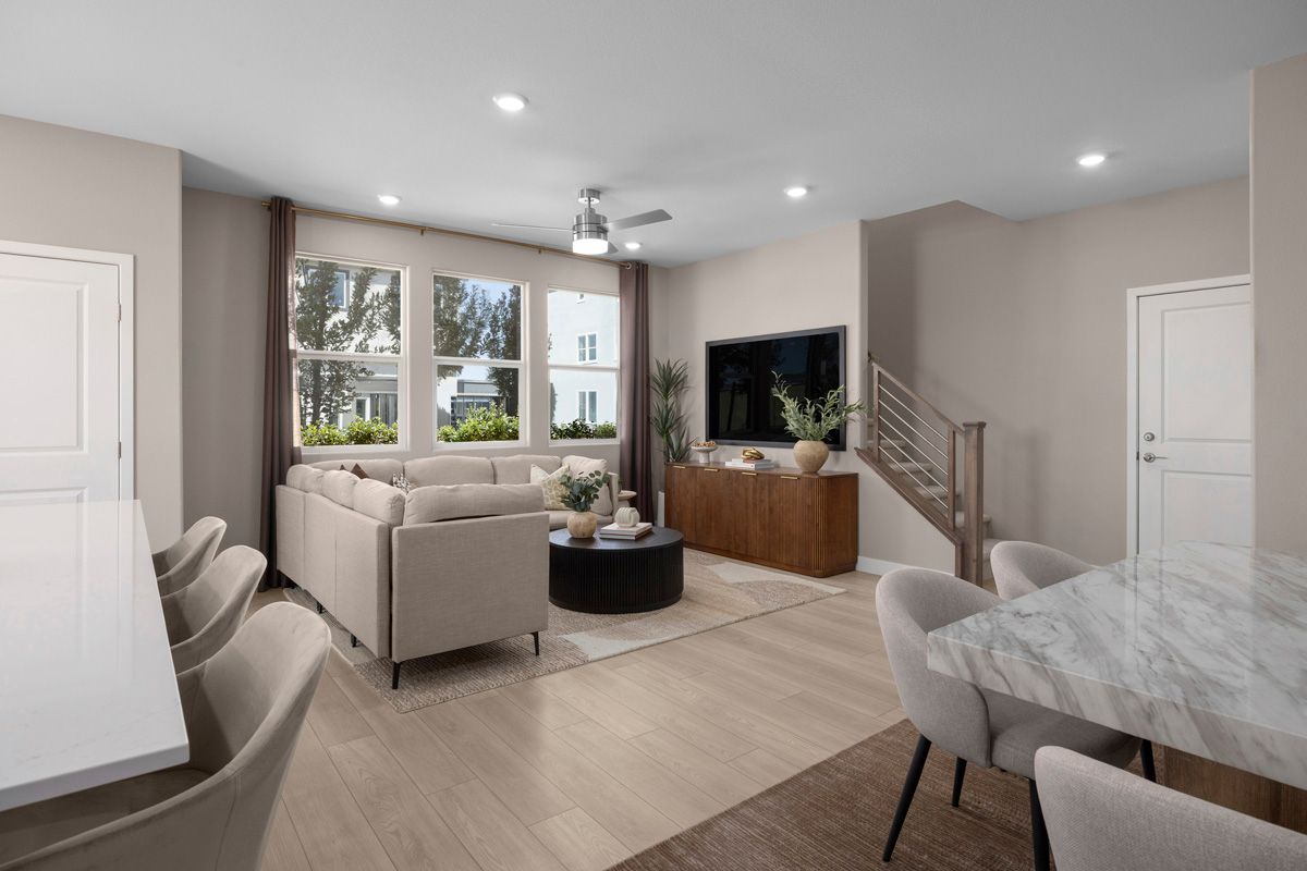 Plan 1657 End Unit Modeled - Great room