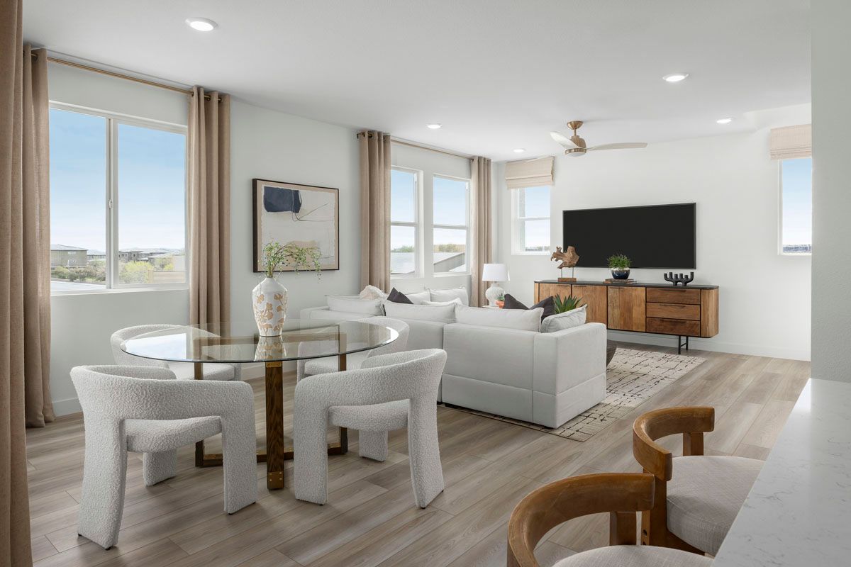 Plan 1201 End Unit Modeled - Great room
