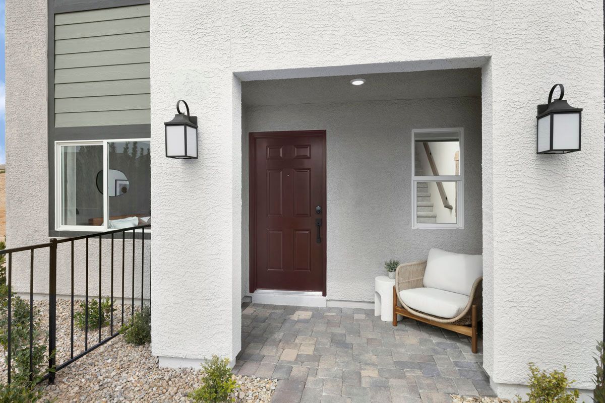Plan 1895 End Unit Modeled - Front porch