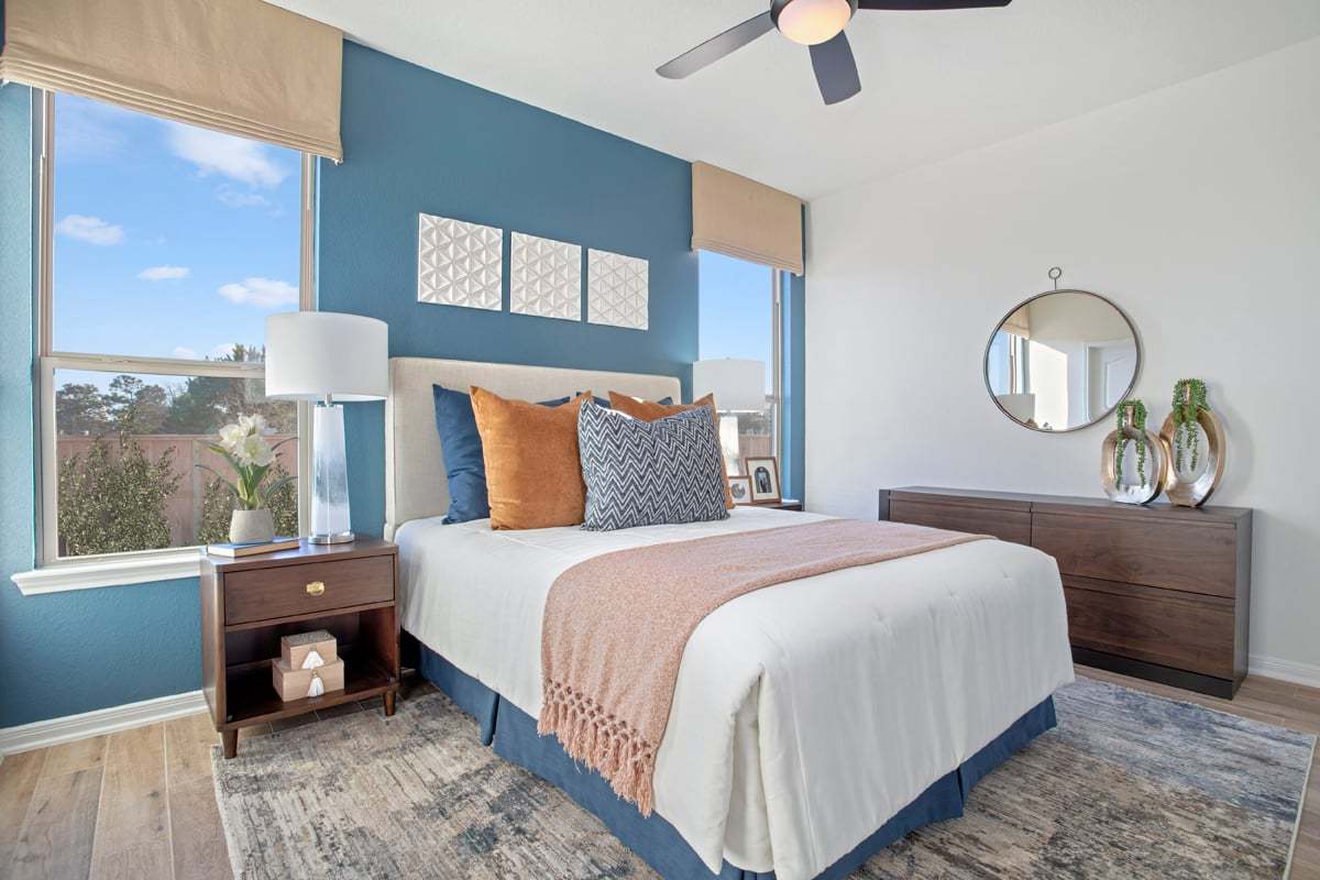 Plan 1360 Modeled - Primary bedroom