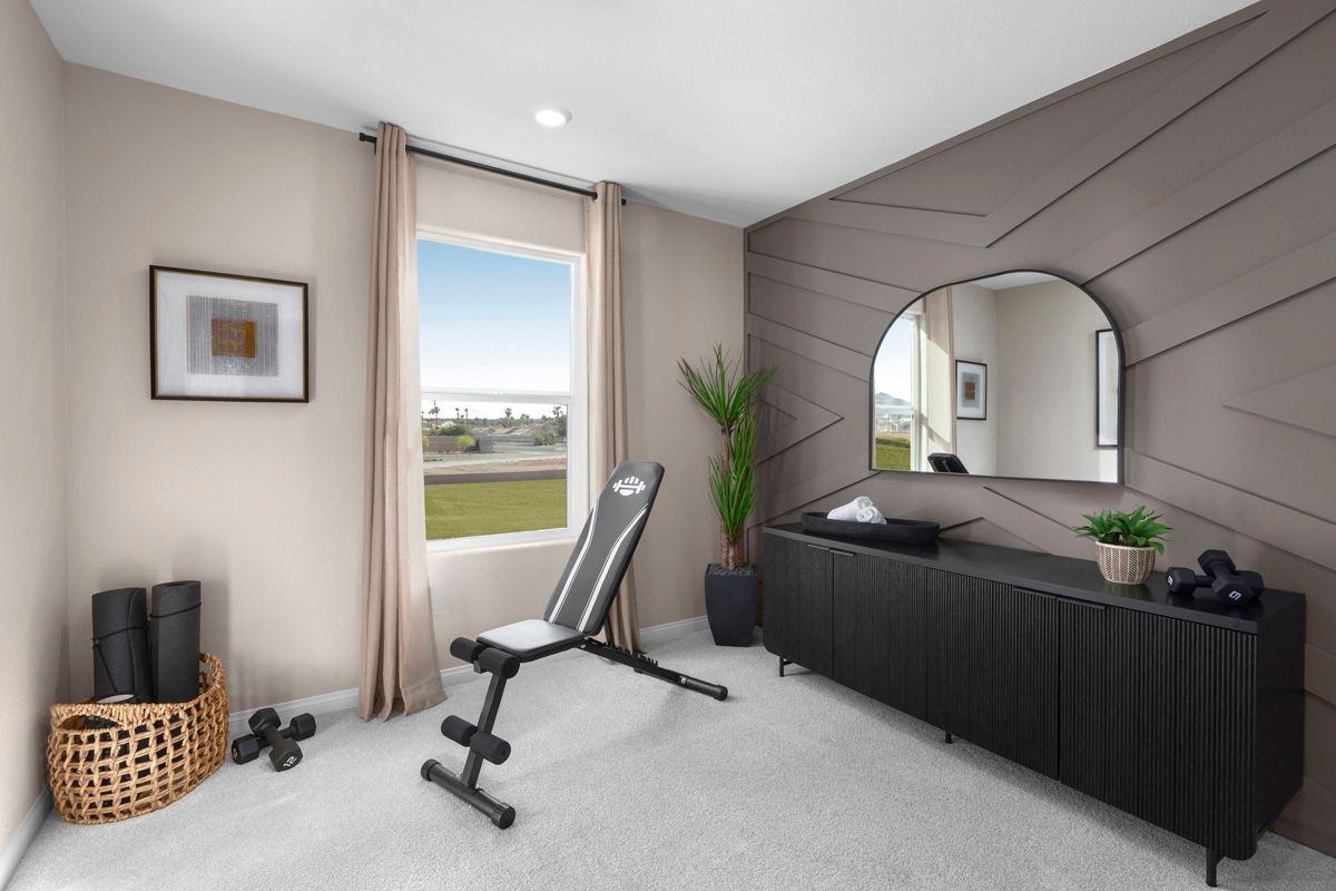 Plan 1477 Modeled - Bedroom 2
