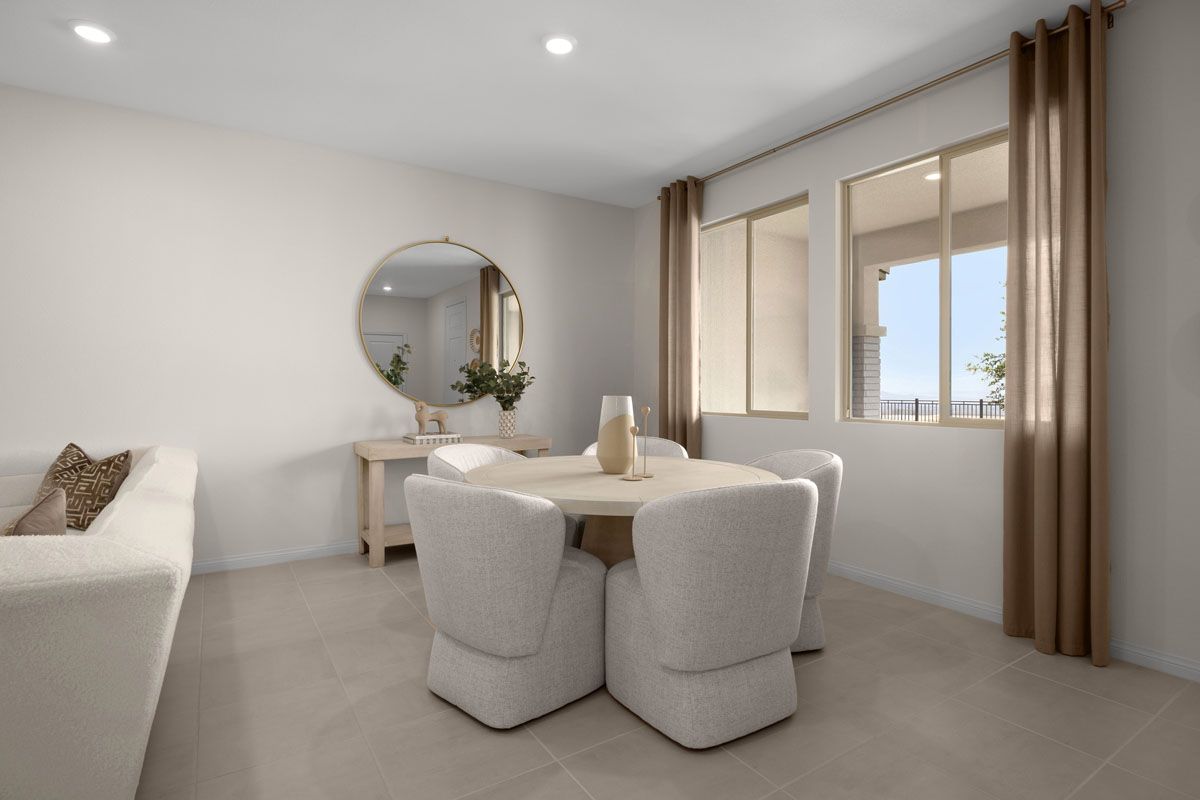 Plan 1687 Interior Unit Modeled - Dining area