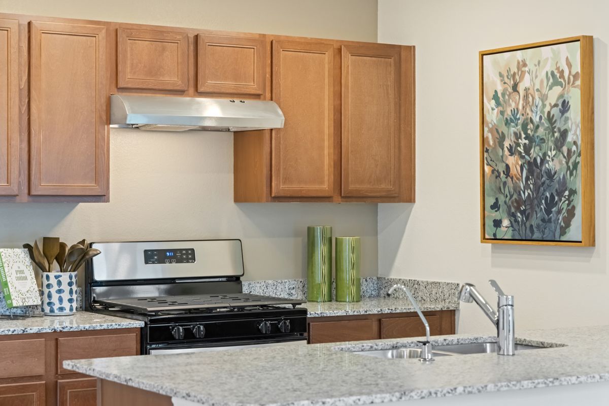 Plan 1360 Modeled - Granite kitchen countertops