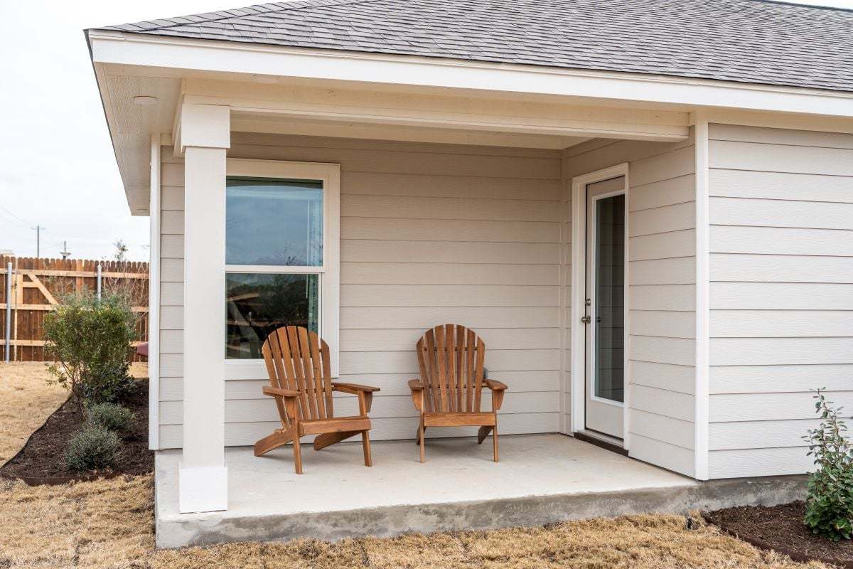 Covered back patio