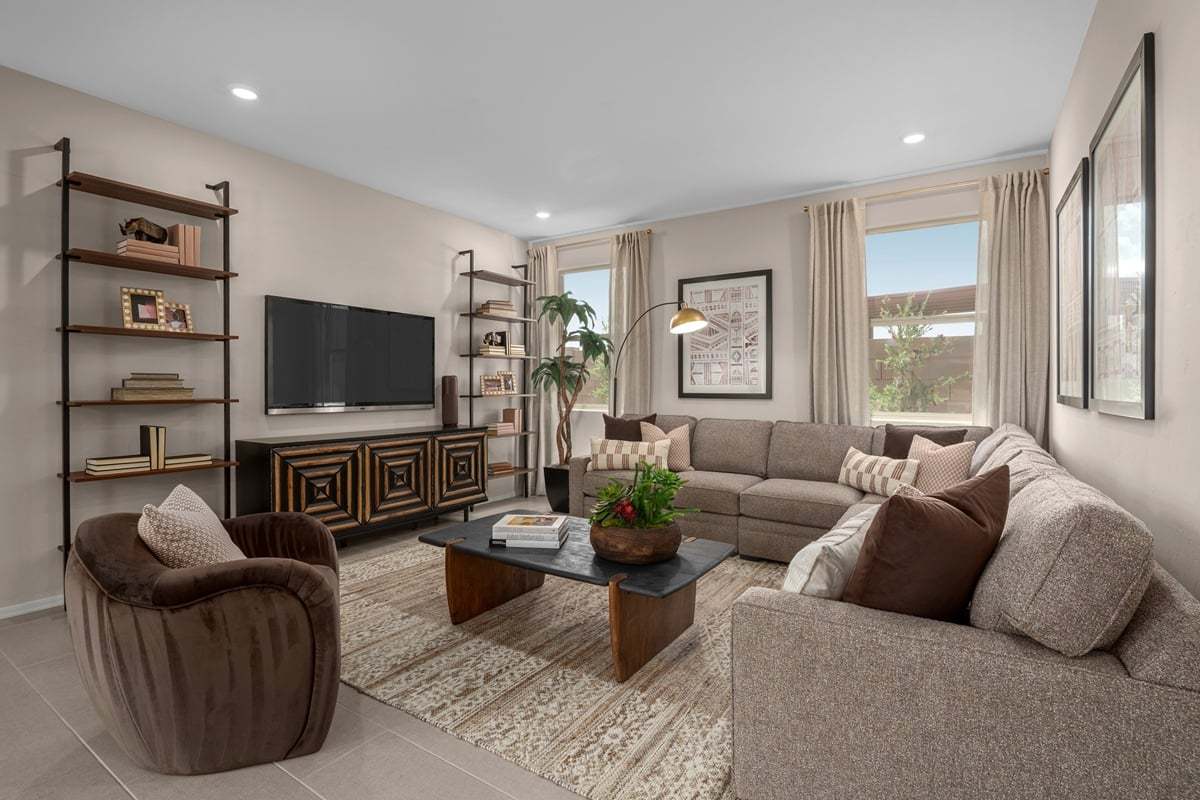 Plan 1760 Modeled - Spacious great room