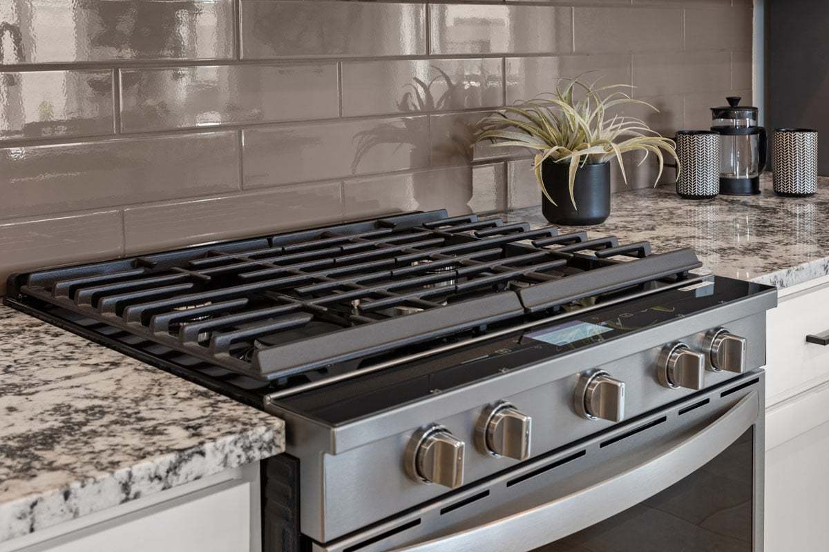 Plan 1745 Modeled - Stainless steel gas range