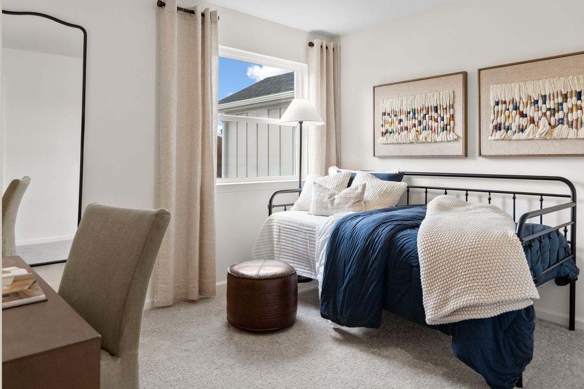 Plan 1155 Modeled - Spacious secondary bedrooms