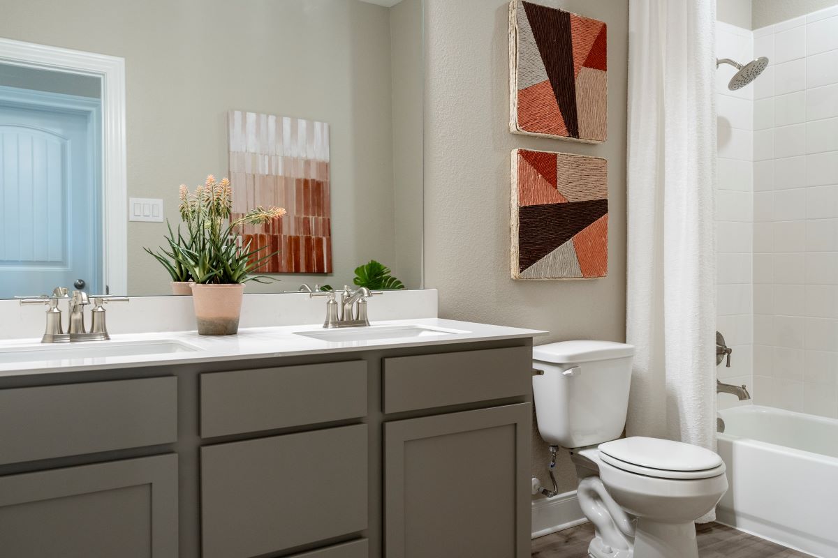 Plan 1702 Modeled - Dual-sink vanity at bath 2