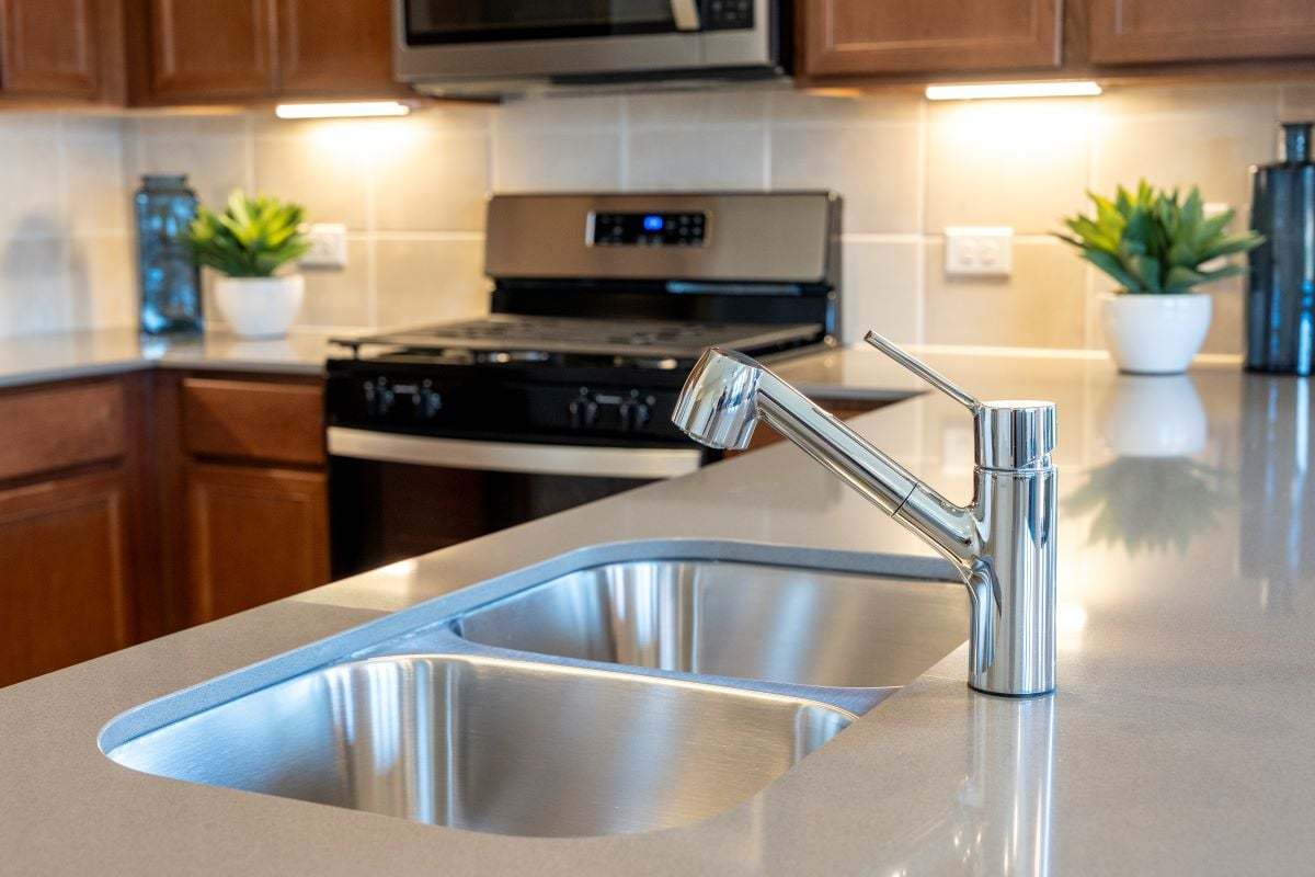 Plan 1675 Modeled - Double-basin kitchen sink