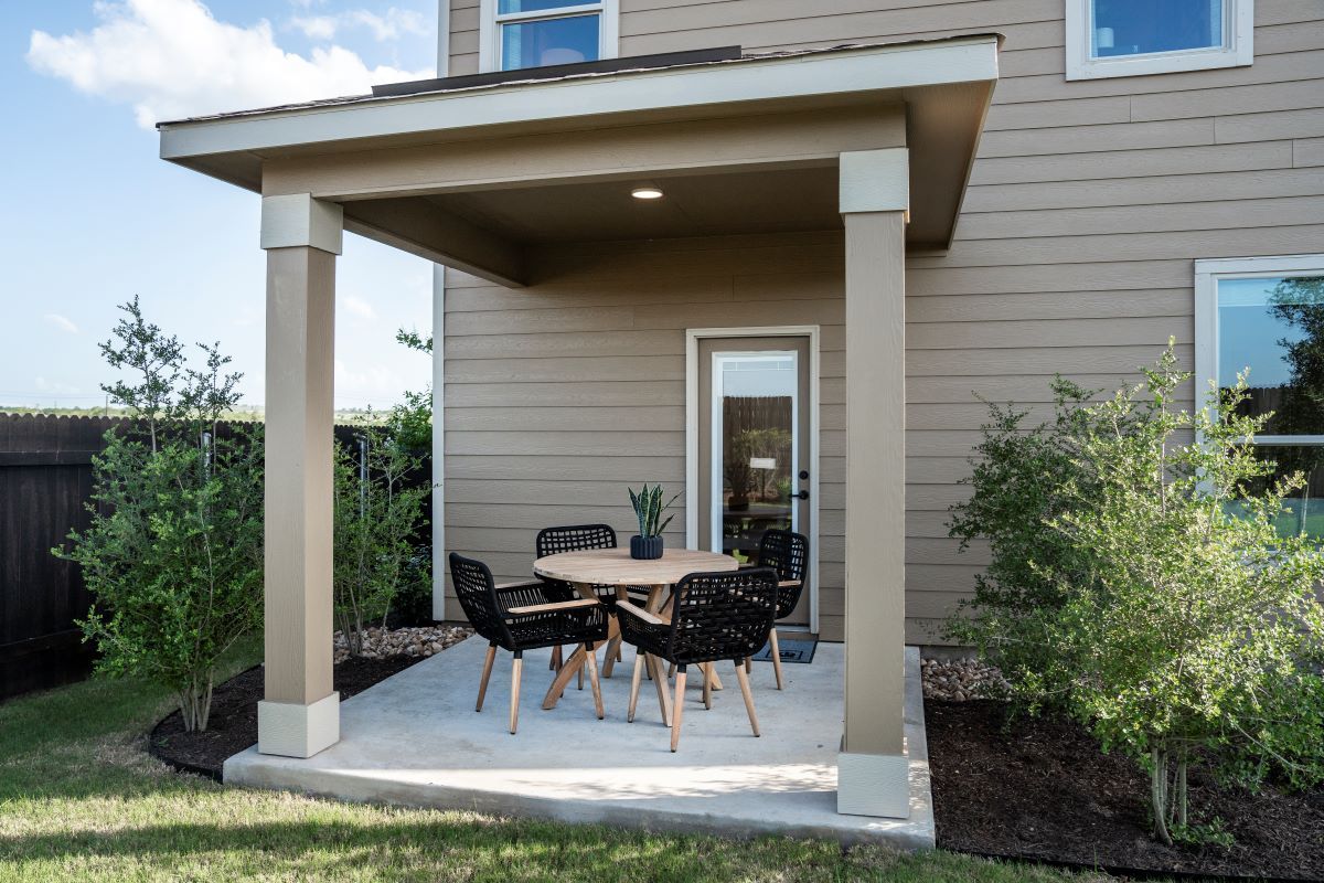 Optional covered back patio