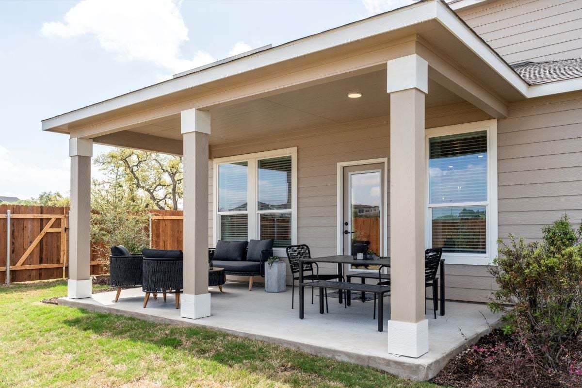 Optional covered back patio