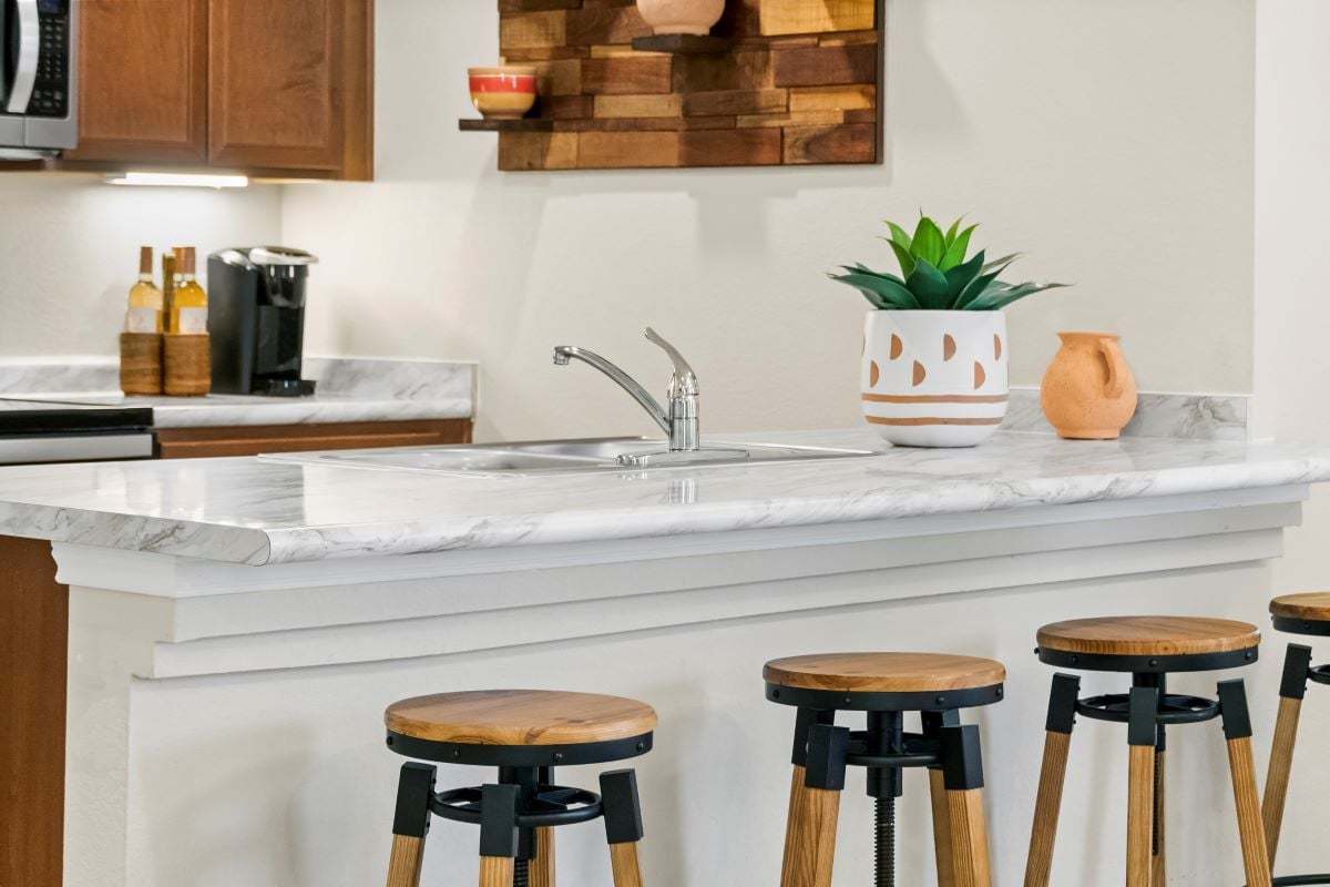 Plan 1360 Modeled - Kitchen island